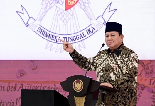 Pidato Presiden Prabowo - Kantor Kementerian Perencanaan Pembangunan Nasional/Bappenas, pada Senin, 30 Desember 2024.
