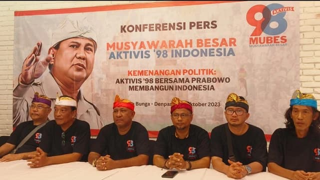 Aktivis 98 Deklarasi Mantapkan Dukungan Untuk Prabowo Presiden 2024