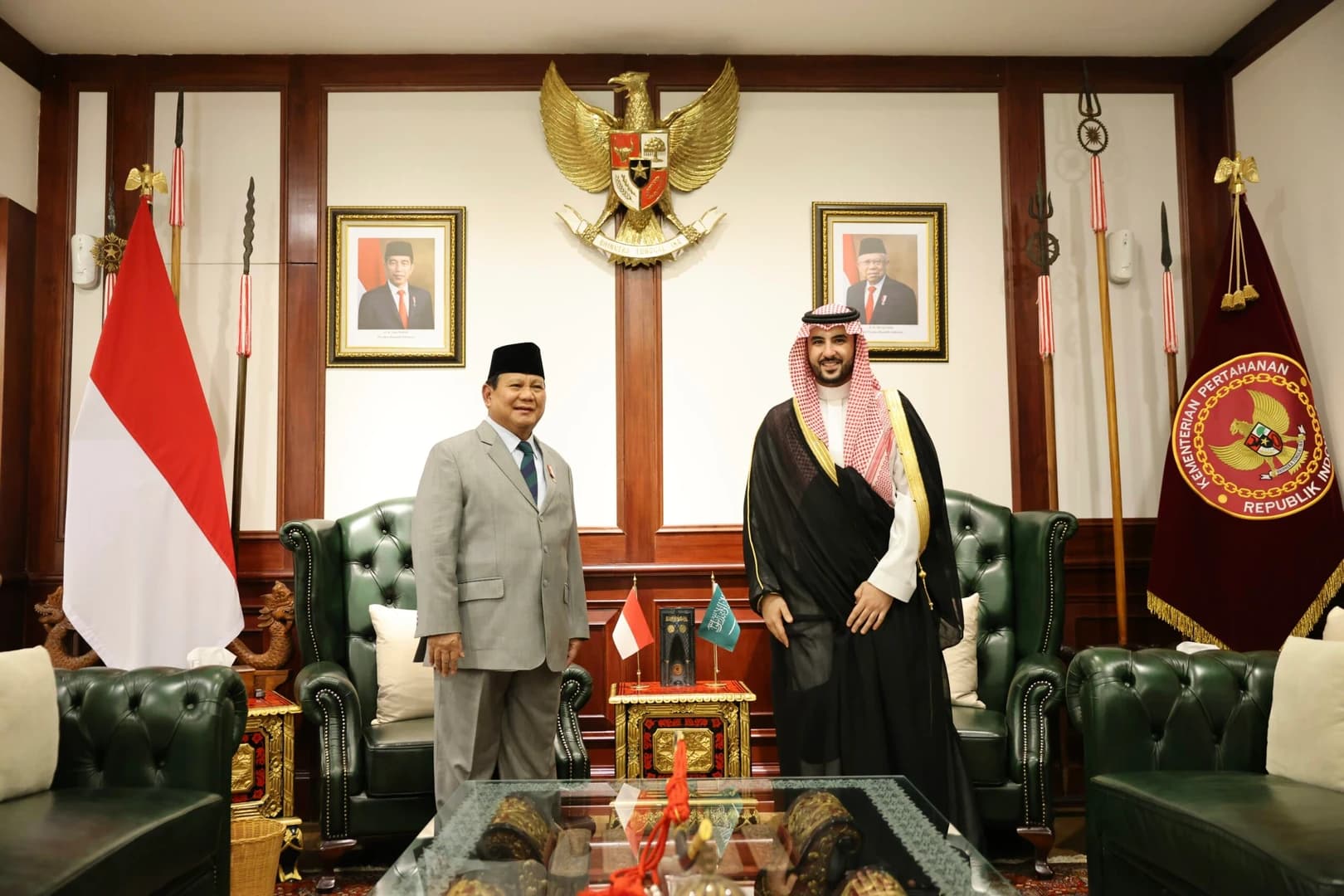 Menhan Arab Bertemu Prabowo Bahas Perkuat Kerjasama Pertahanan