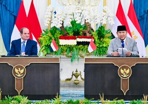Presiden Prabowo Perkuat Kerja Sama Indonesia–Mesir di Bidang Ekonomi Kelautan hingga Pertahanan 1024x720