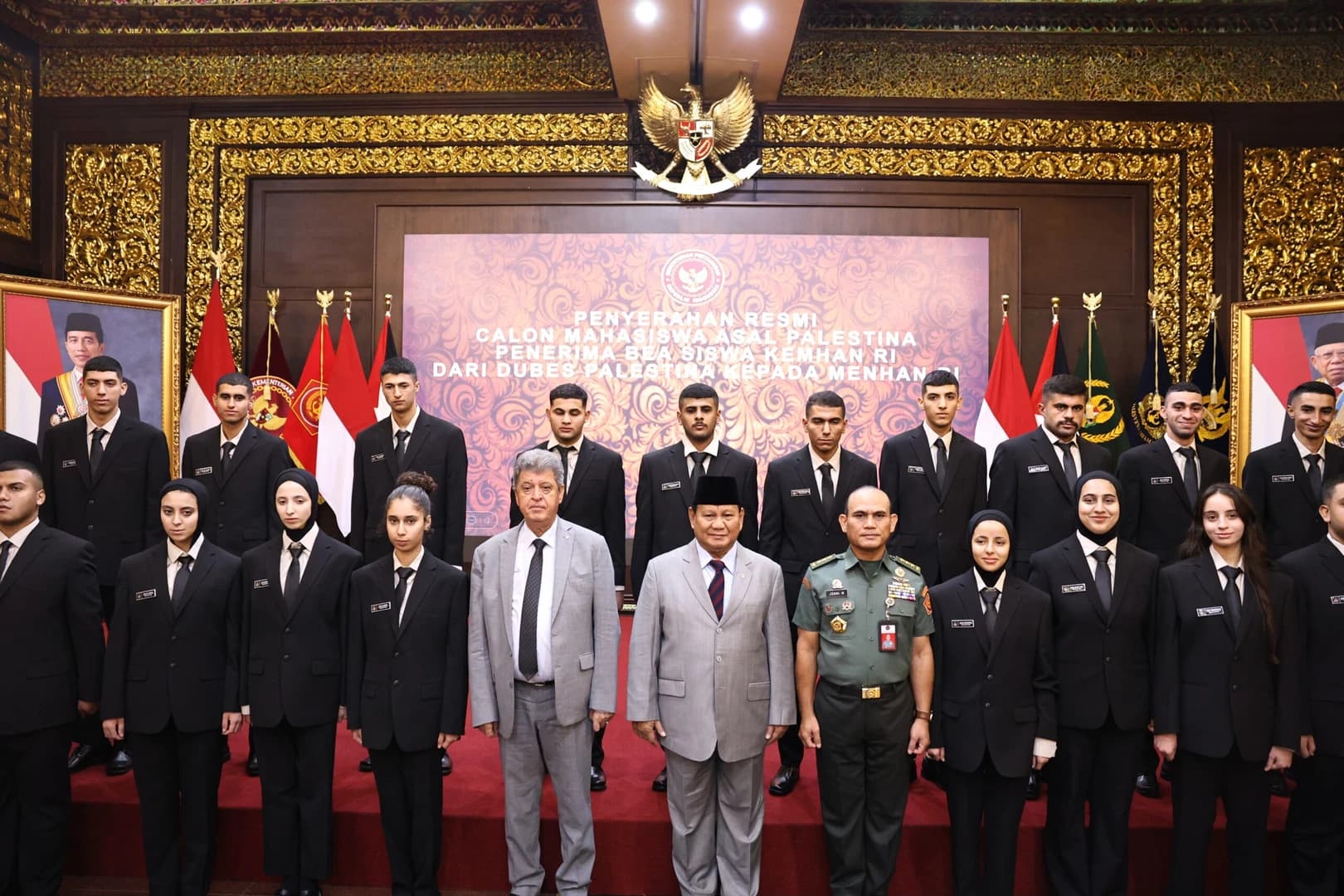 Prabowo Subianto Terima 22 Kadet Palestina Untuk Melakukan Pendidikan di Indonesia