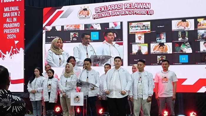 Milenial dan Generasi Z Melakukan Deklarasi Dukung Prabowo Subianto Presiden