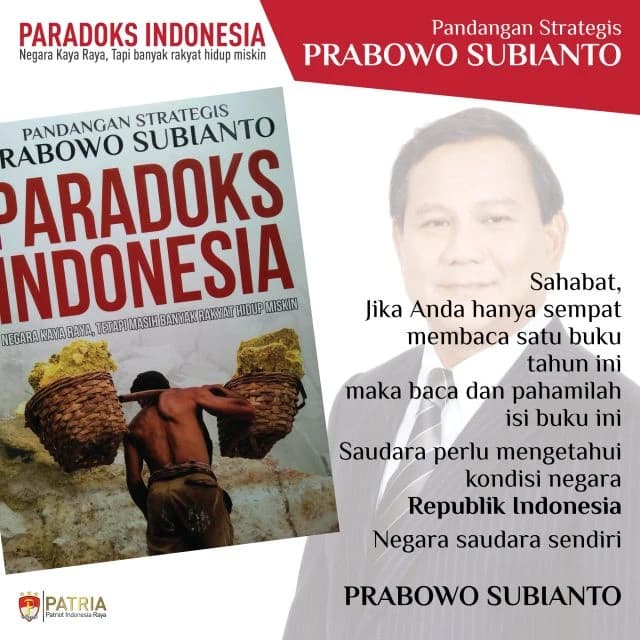 Pemikiran Strategis Prabowo: 2 Hal yang Harus Dibenahi Indonesia Jika Ingin Menjadi Negara Maju