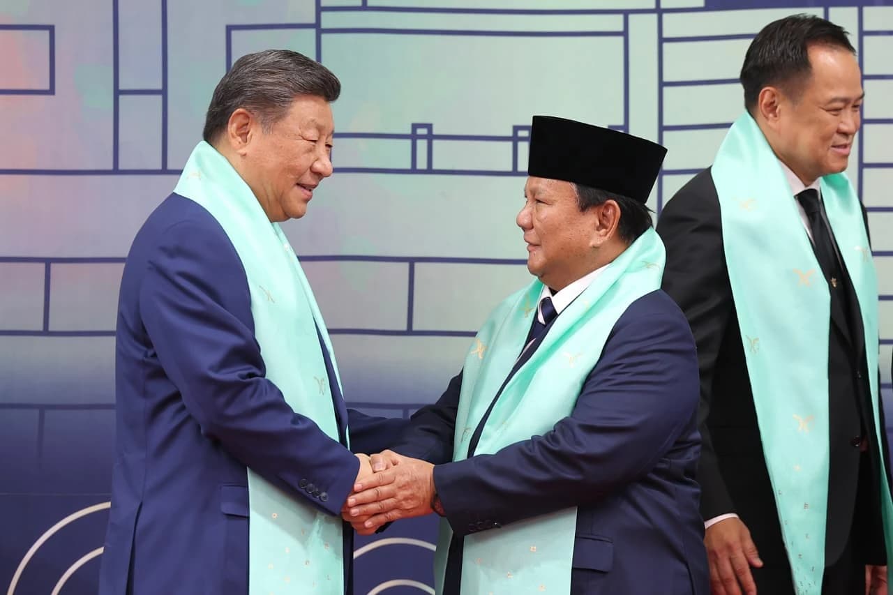 Presiden Republik Indonesia Prabowo Subianto menyampaikan national speech pada APEC Economic Leaders’ Meeting (AELM) sesi ke-2 di Hwabaek International Convention Centre (HICO), Gyeongju, Republik Korea, pada Sabtu, 1 November 2025.