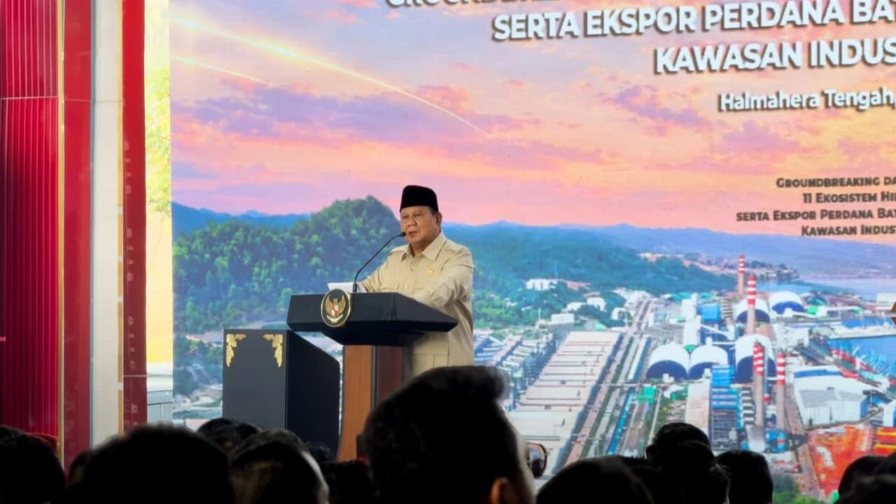 Presiden Prabowo Luncurkan 11 Proyek Hilirisasi dengan Total Investasi Senilai Rp180 Triliun di Maluku Utara